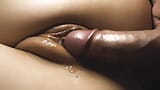 He pushed the leaking cream back into the pussy. Frictions close-up snapshot 3