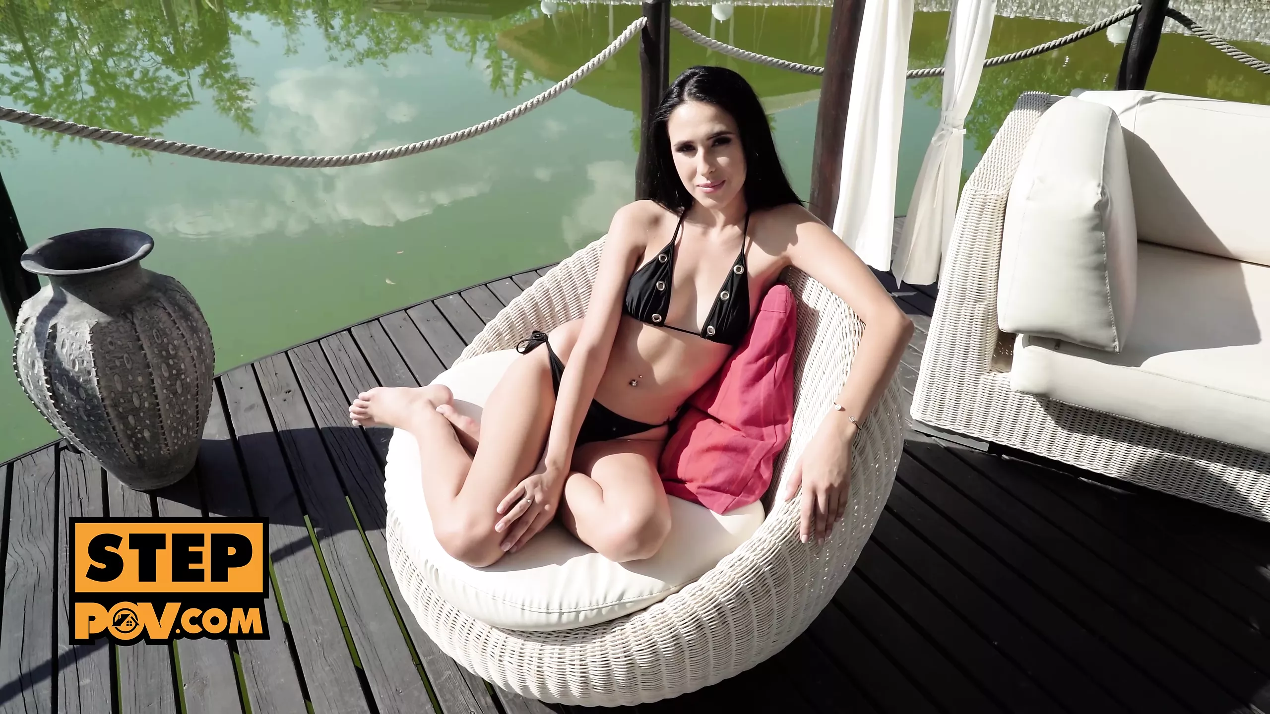POV - Your Hot Stepdaughter Alyssa Bounty is Wet and Ready to Fuck
