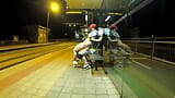 Quick risky sex on public bus stop, squirting orgasm and cum in my mouth & more.. Dada Deville snapshot 6