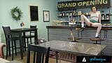 GIRLSWAY - Gorgeous Alexis Tae And Evelyn Claire Have A Foursome During Coffee Shop's Grand Opening snapshot 3