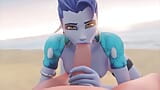 Widowmaker succhia il cazzo sulla spiaggia snapshot 1