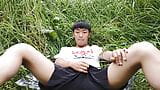 Cina ragazzo masturbazione carino ragazzi asiatici adolescenti twink amatoriale all'aperto snapshot 3