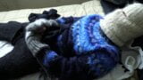 Sweater Fetish Blue Mohair Turtleneck Jumper Masturbation and Cumshot snapshot 5