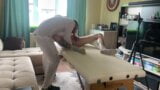 Dicky masseur fucks athletic twink during massage snapshot 3