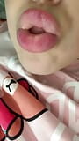 I love to lick my fingers with my big lips snapshot 10