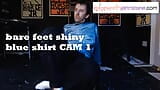 EDGEWORTH JOHNSTONE censored bare feet shiny blue shirt CAM 1 snapshot 1