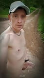 Me completely in slow motion. plug, and jerk off in nature.Completely naked and risky snapshot 10