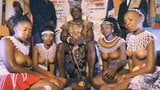 African chief with his own topless girls snapshot 5