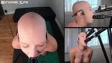 Advanced Dildo Training for sexy bald woman snapshot 21