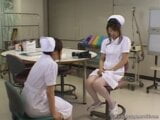 Solo Japanese nurse babe toying herself snapshot 2