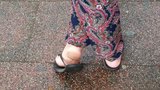 hot mature feet playin with her flats snapshot 1