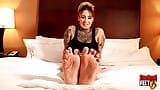 Tattooed Hottie Lady Velvet Has Smooth Soft Feet To Fuck! snapshot 2