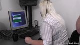 Blonde office lady pleases her boss snapshot 1