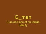 Gman spust na twarzy indyjskiej piękności (hołd) snapshot 1