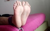 Feet whipped on bed, falaka, bastinado, foot torture ! snapshot 3