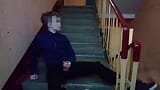 Public jerking off on the stairs after school snapshot 18