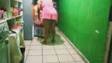 chubby mexican wife preparing dinner in the kitchen snapshot 18