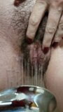 Anita Coxhard masturbates her beautiful hairy pussy in the shower snapshot 5