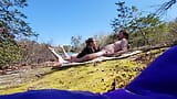 Passionate lovemaking and creampie on a public nature trail snapshot 6