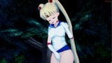 Sailor moon fingers her pussy until she orgasms. snapshot 2