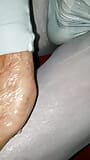 Trans cd gunge rub cum my big cock inside my pantyhose leotard. snapshot 3