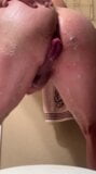 Squirting dildo inserted backwards... HUGE GAPE!   Huge loose ass!   Muscle Hunk! snapshot 10