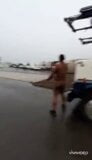 Naked in public jerking off for passing truckers snapshot 4