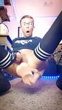 CUTE little American TWINK, uses HUGE dildos to GAPE his hungry little BUSSY! snapshot 12