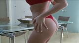 Cindy Dollar Strips Out Of Her Red Dress And Works Her Twat With A Powerful Vibe snapshot 3