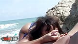 Жесткий трах на пляже для бразильской чернокожей порнозвезды Dunia Монтериа snapshot 8