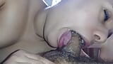 DEEP THROAT, BITCH SWALLOWS DICK UNTIL HER DELICIOUS SPIT BUBBLES ALL OVER THE DICK snapshot 8
