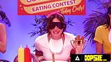 OOPSIE - Eating Contest Turns LESBIAN STRAP-ON THREESOME! Eliza Ibarra, Alexis Tae, Charlotte Sins snapshot 2