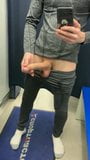 scally lad wanks his big dick and cums in the changing room snapshot 6