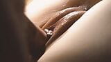 Slow motion. Pussy fucking and fat creampie close-up snapshot 7