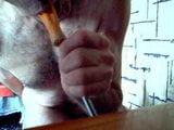 Hairy guy pleasures himself with a screwdriver in his ass snapshot 18