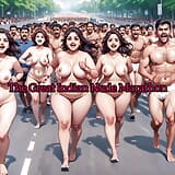 AI Generated Anime Style Sexy voluptuous Indian For The Great Indian Nude Marathon snapshot 1