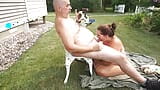 Missy Sucking Cock and Swallowing Cum Outdoors snapshot 11