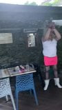 Sissy Lucy Tied Up,Blindfolded And Ball gagged BarTerrace snapshot 5