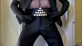 Leather Gloved Wank and Cumshot snapshot 3