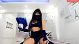 Kitana cosplay from mortal kombat JOI Jerk Off Instructions and perfect blowjob snapshot 3