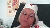 Young nurse Jennifer Fox wanks her pussy with vaginal speculum snapshot 9