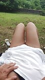 Stranger Creeps Up & Starts Paw With Fingering Hard My Hairy Kitty In The Park! snapshot 12