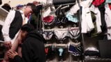 Asian youth went to the store to buy panties and ate the clerk's dick snapshot 7