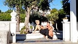 Selena's sexy outdoor exercises and sex games snapshot 6