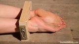 Naked slave taste foot whipping (bastinado, falaka) snapshot 5