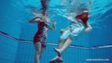 Heetste onderwatermeisjes strippen - dashka en vesta snapshot 8