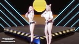 Mmd girl crush - oppa, 섹시한 kpop 댄스 ahri seraphine 4k 리그 오브 레전드 헨타이 snapshot 2