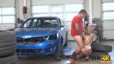 RIM4K. Slovakian MILF with short hair relaxes mechanic by asslicking snapshot 13