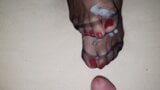 Cum on nylon red toenails snapshot 10