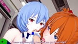Asuka und Rei geben einen Blowjob in POV: Neon Genesis Evangelion 3D-Hentai-Parodie snapshot 14